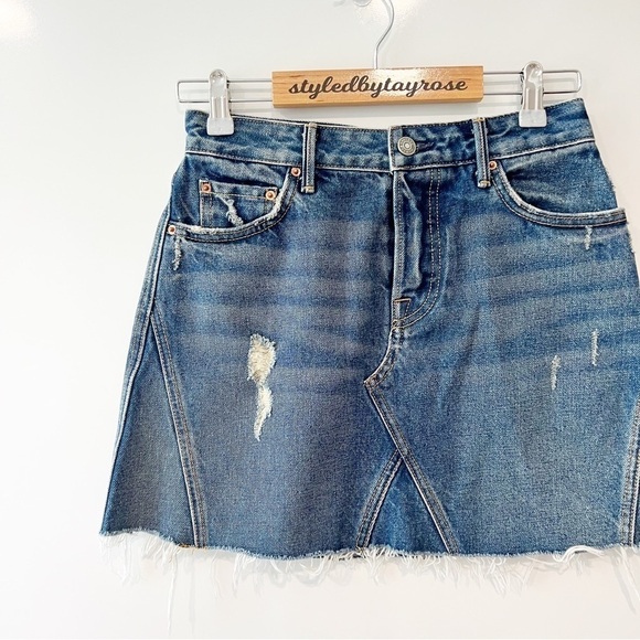 NWT GRLFRND Eva A-Frame Gusset Skirt in Walk This Way - Picture 6 of 11